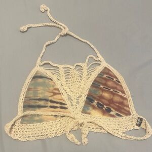 Hippie Crochet Halter Top in Cream - Free Shipping!